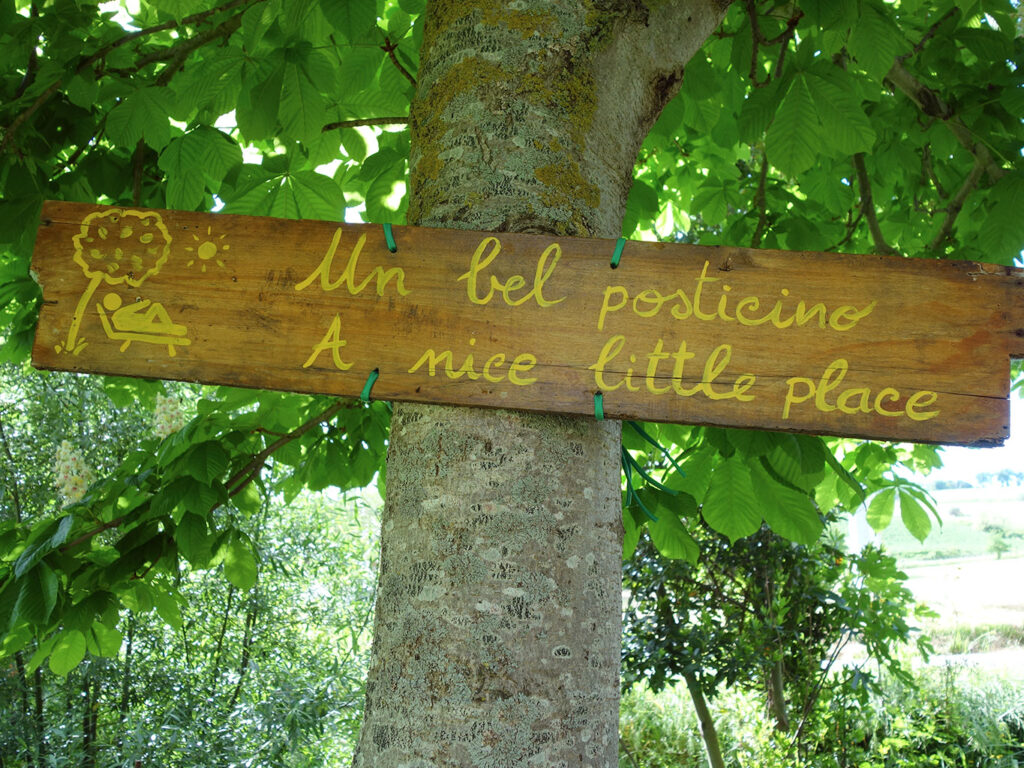 Un bel posticino per riposare all'ombra. A nice little place in the garden